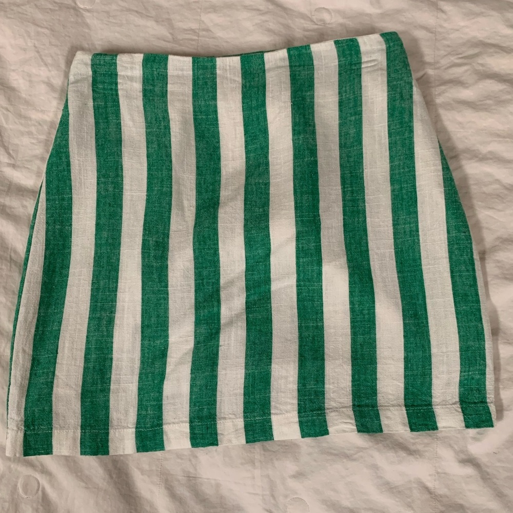 Green striped Skirt